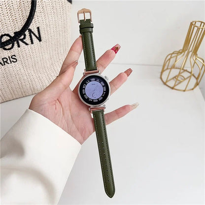 For Samsung Galaxy Watch6 Classic 43mm 47mm / Garmin Venu Leather Band 20mm Watch Strap