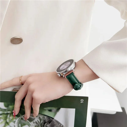 For Samsung Galaxy Watch3 45mm / Huawei Watch GT 4 46mm Strap 22mm PU Leather Watch Band