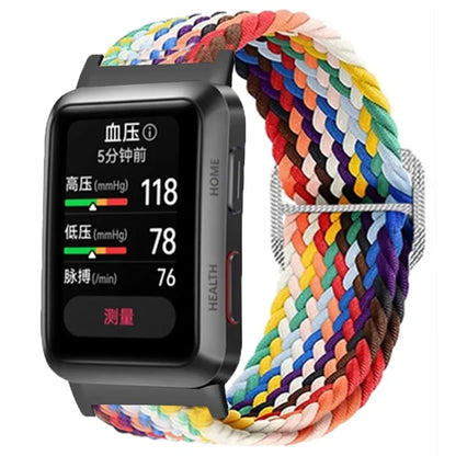 For Huawei Watch D Elastic Braided Nylon Watch Strap Adjustable Wrist Band