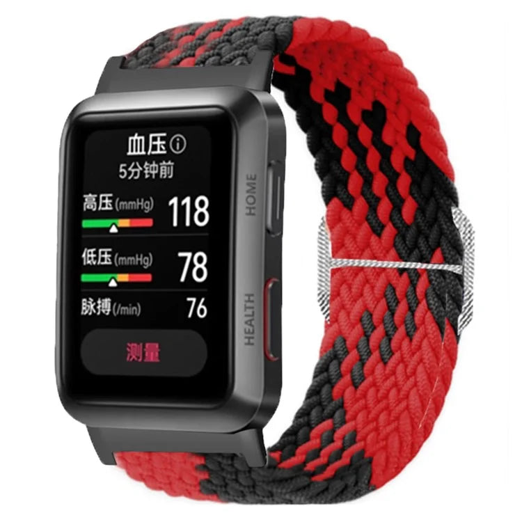 For Huawei Watch D Elastic Braided Nylon Watch Strap Adjustable Wrist Band