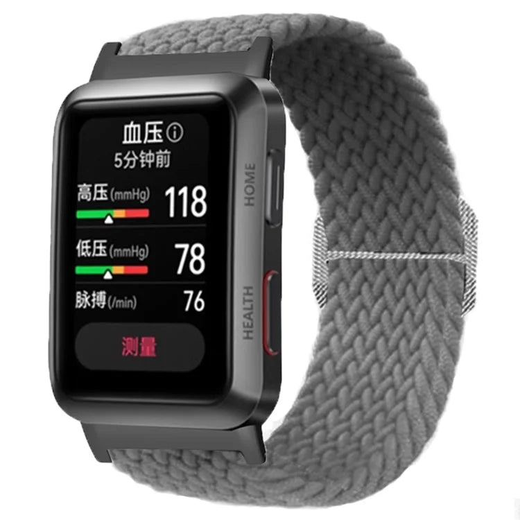 For Huawei Watch D Elastic Braided Nylon Watch Strap Adjustable Wrist Band