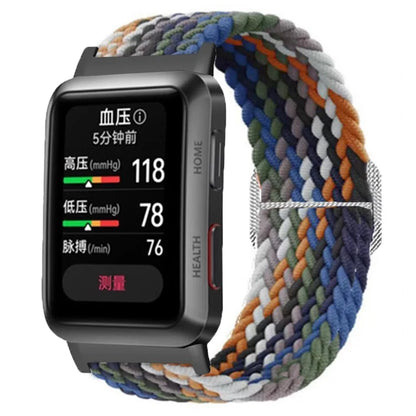 For Huawei Watch D Elastic Braided Nylon Watch Strap Adjustable Wrist Band