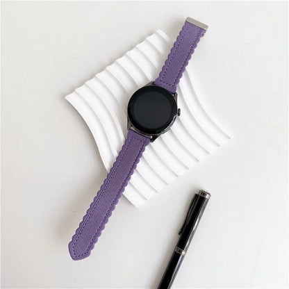 For Samsung Galaxy Watch3 45mm / Huawei Watch GT 4 46mm Magnetic Watch Band 22mm Leather+Silicone Wrist Strap