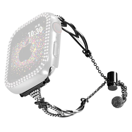 20mm Universal Smart Watch Band Rhinestone Decor Copper Bracelet Replacement Strap