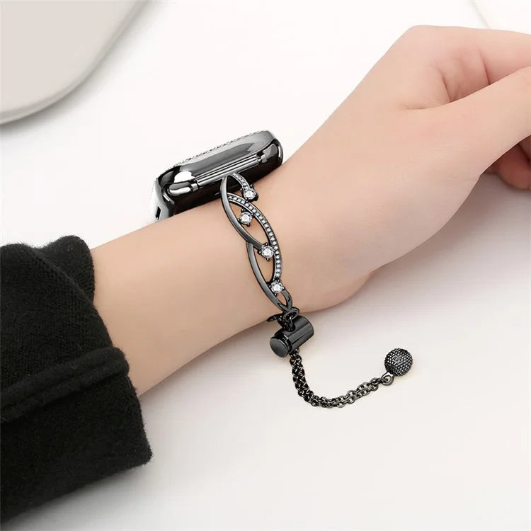 20mm Universal Smart Watch Rhinestone Decor Bracelet Copper Replacement Wrist Band