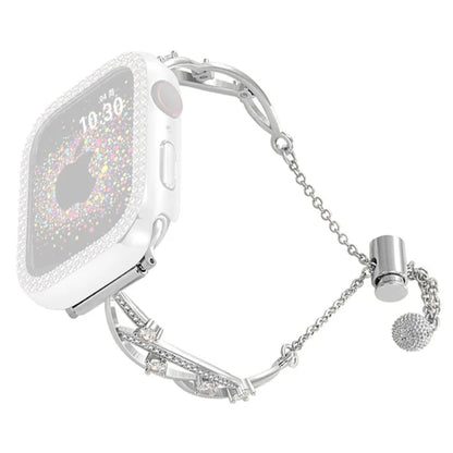 20mm Universal Smart Watch Rhinestone Decor Bracelet Copper Replacement Wrist Band