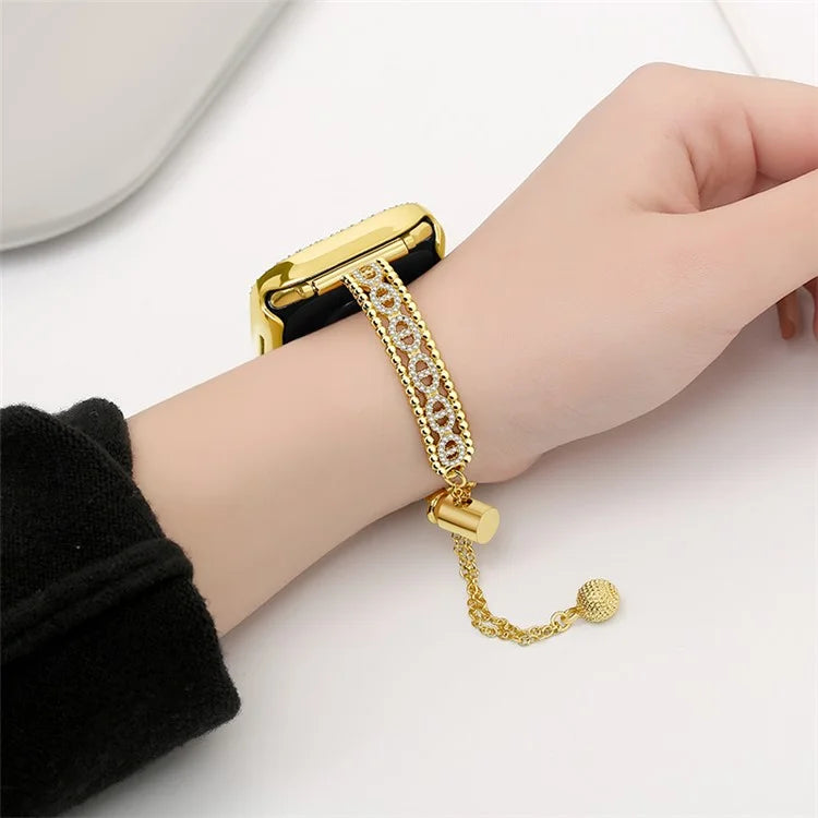 For Garmin / Samsung / LG / Huawei / Huami 20mm Universal Rhinestone Copper Watch Strap