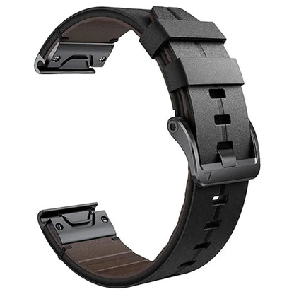 For Garmin Fenix 5 6 7 Instinc Instinc 2 Approach 22mm Soft Genuine Leather Watch Strap