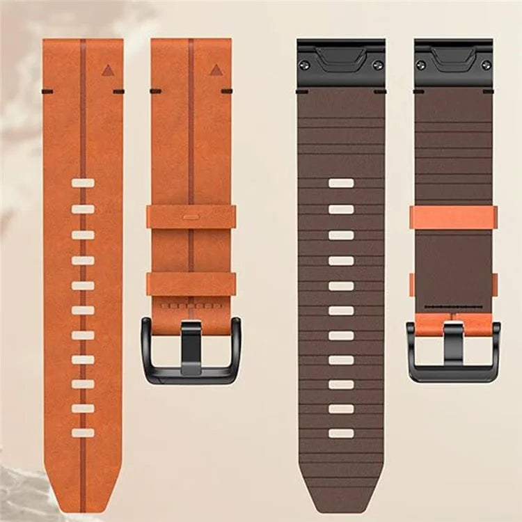 For Garmin Fenix 5 6 7 Instinc Instinc 2 Approach 22mm Soft Genuine Leather Watch Strap