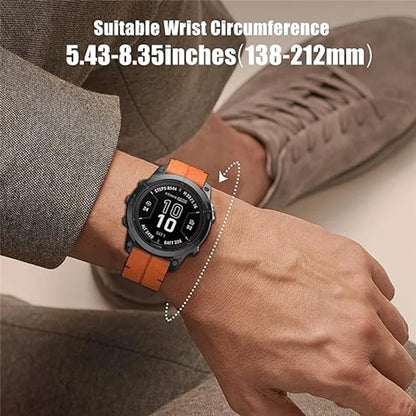 For Garmin Fenix 5 6 7 Instinc Instinc 2 Approach 22mm Soft Genuine Leather Watch Strap