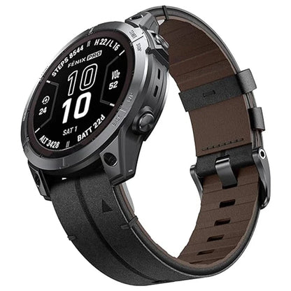 For Garmin Fenix 5X 6X 7X Pro Tactix Delta 26mm Genuine Leather Watch Strap Band Replacement