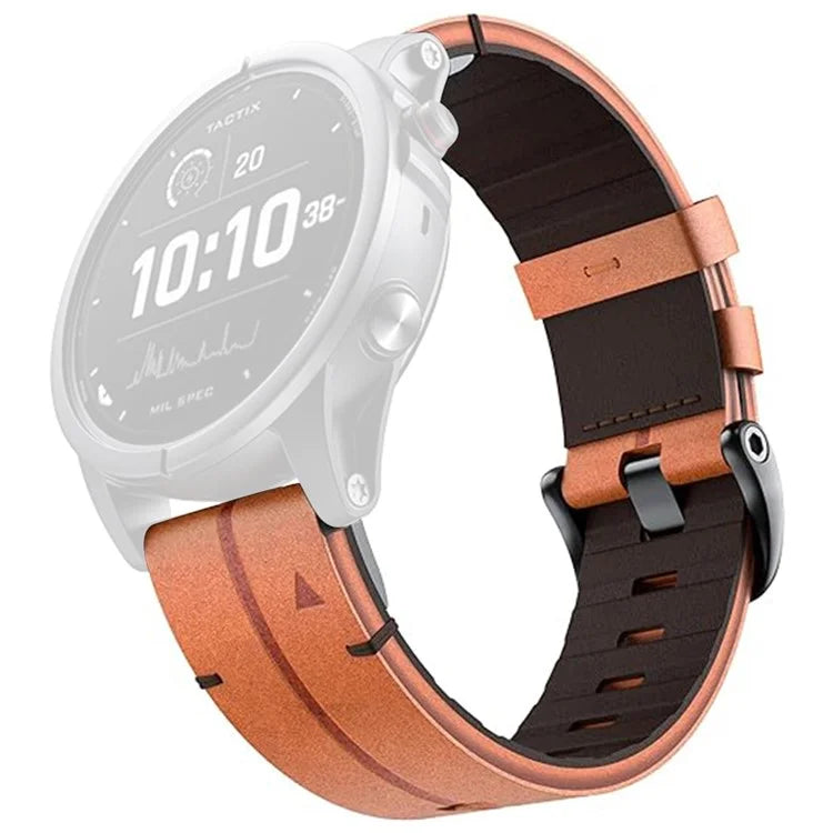 For Garmin Fenix 5X 6X 7X Pro Tactix Delta 26mm Genuine Leather Watch Strap Band Replacement