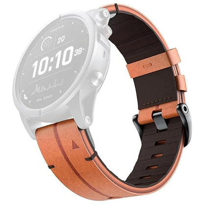 For Garmin Fenix 5X 6X 7X Pro Tactix Delta 26mm Genuine Leather Watch Strap Band Replacement