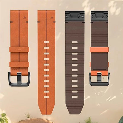 For Garmin Fenix 5X 6X 7X Pro Tactix Delta 26mm Genuine Leather Watch Strap Band Replacement