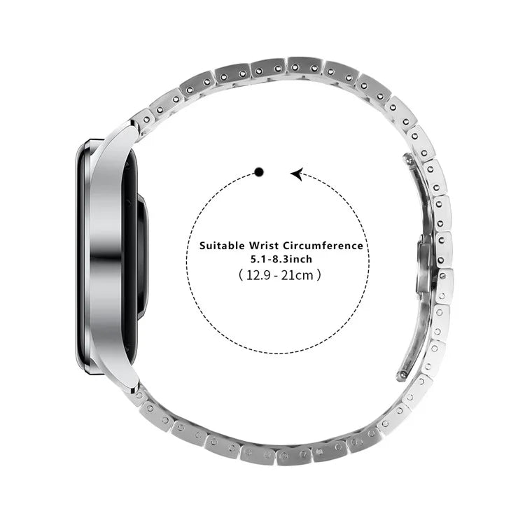 For Garmin Venu 2 Metal Strap Stainless Steel Watch Band with Butterfly Buckle