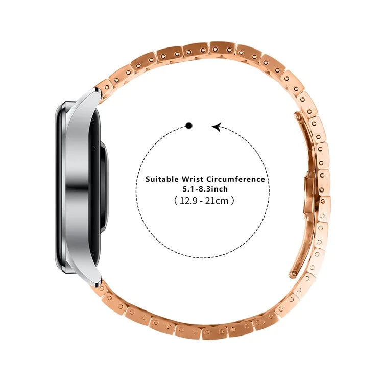 For Garmin Venu 2 Smart Watch Metal Strap Stainless Steel Wristband with Butterfly Buckle
