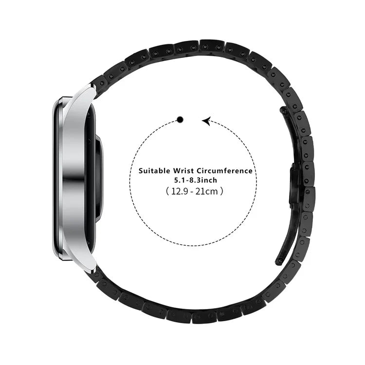 For Yamay SW022 Butterfly Buckle Design Stainless Steel Smart Watch Strap Watch Band