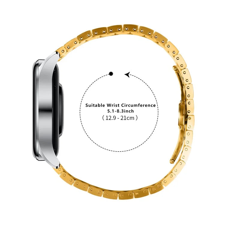 For Yamay SW022 Butterfly Buckle Design Stainless Steel Smart Watch Strap Watch Band