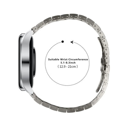 For Yamay SW022 Butterfly Buckle Design Stainless Steel Smart Watch Strap Watch Band