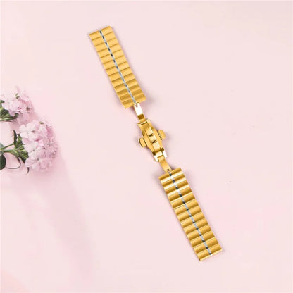 For Garmin Venu 3 Stainless Steel Smart Watch Strap Butterfly Buckle Wrist Band