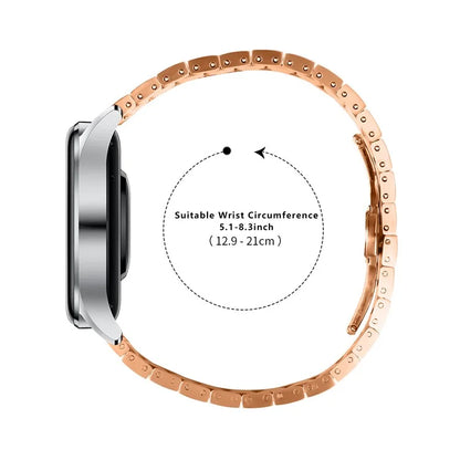 For Garmin Venu 3 Stainless Steel Smart Watch Strap Butterfly Buckle Wrist Band
