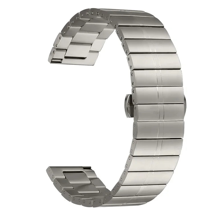 For Garmin Venu 3 Stainless Steel Smart Watch Strap Butterfly Buckle Wrist Band