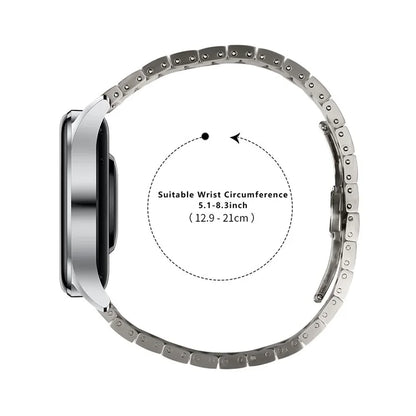 For Garmin Venu 3 Stainless Steel Smart Watch Strap Butterfly Buckle Wrist Band