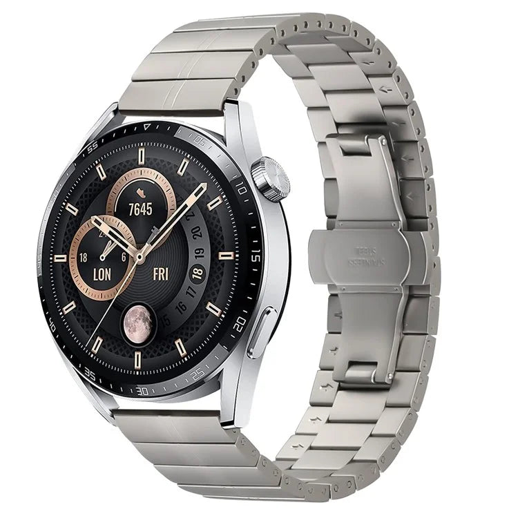 For Imilab KW66 Line Design Stainless Steel Watch Strap Butterfly Buckle Wrist Band