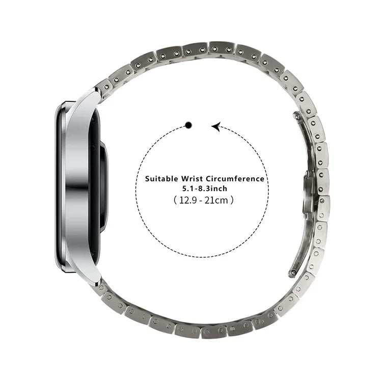 For Imilab KW66 Line Design Stainless Steel Watch Strap Butterfly Buckle Wrist Band