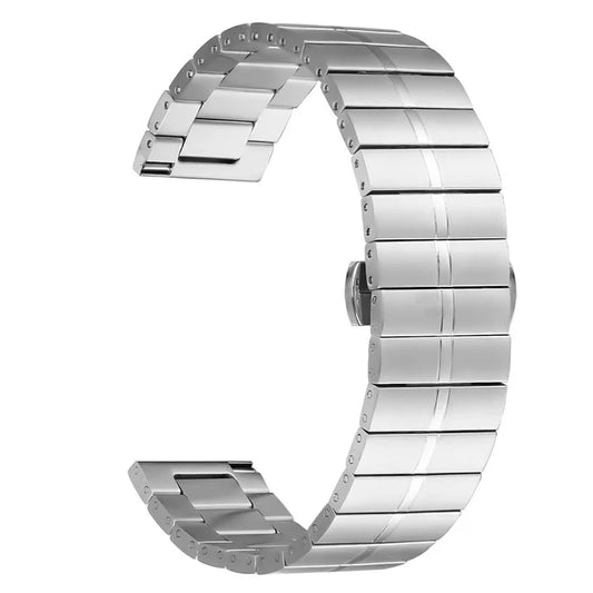For Garmin Forerunner 255 Wrist Band Stainless Steel Watch Strap with Buckle