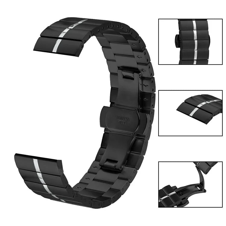 Smartwatch Band for Garmin Forerunner 265 Music Stainless Steel Strap Silver Bracelet