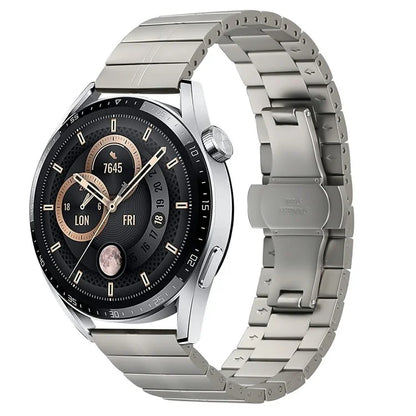 Smartwatch Band for Garmin Forerunner 265 Music Stainless Steel Strap Silver Bracelet