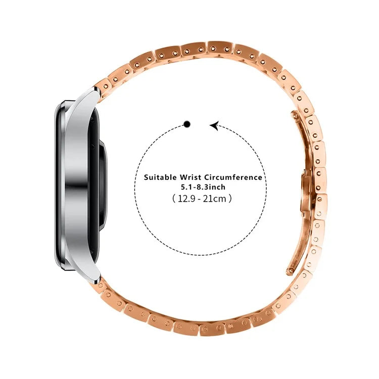 For Haylou RT LS05S Stainless Steel Strap Line Design Smart Watch Replacement Band