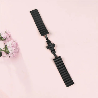 For Haylou RS4 LS12 Electroplating Stainless Steel Wrist Band Watch Strap with Buckle