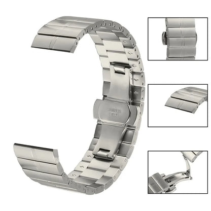 For Haylou RS4 LS12 Electroplating Stainless Steel Wrist Band Watch Strap with Buckle