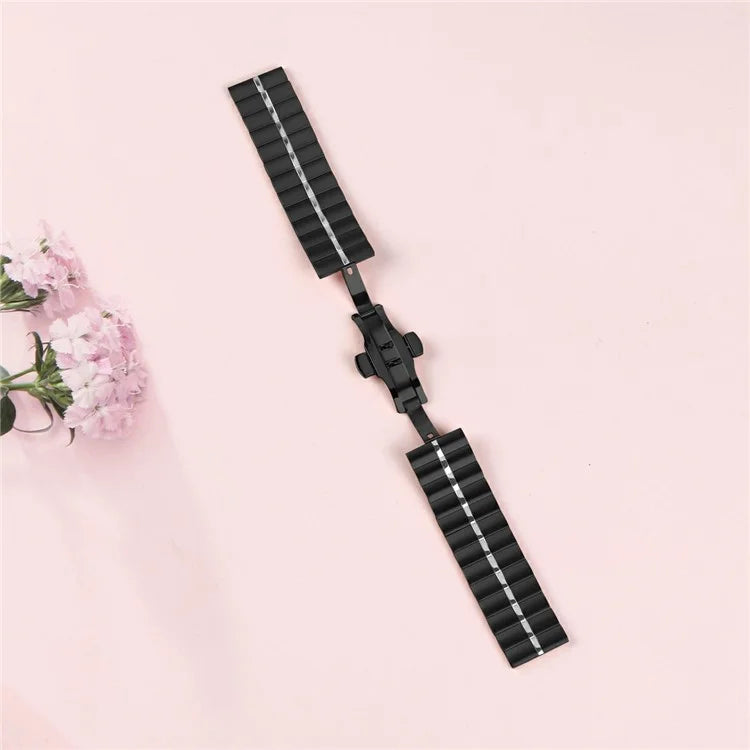 Electroplating Watch Band for Huami Amazfit GTR 4 46mm / GTR 3 / GTR 3 Pro / GTR 2e / GTR 2 Stainless Steel Strap with Buckle