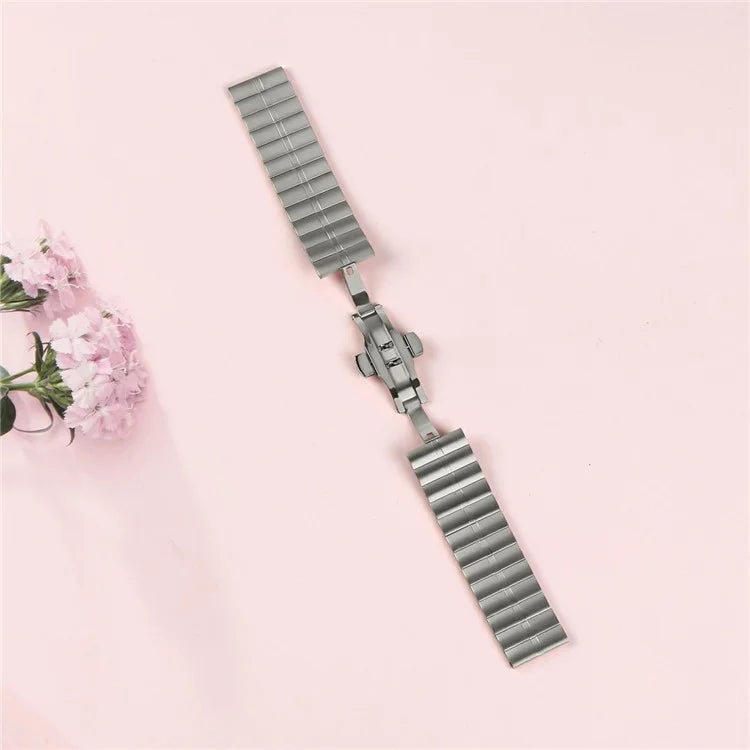 Electroplating Watch Band for Huami Amazfit GTR 4 46mm / GTR 3 / GTR 3 Pro / GTR 2e / GTR 2 Stainless Steel Strap with Buckle