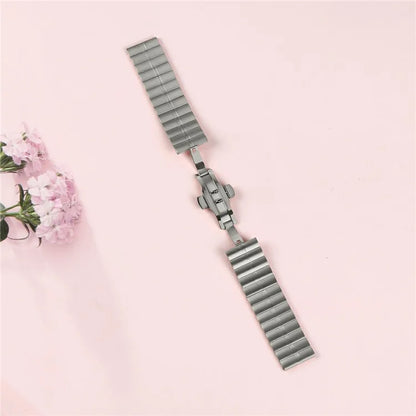 Electroplating Watch Band for Huami Amazfit GTR 4 46mm / GTR 3 / GTR 3 Pro / GTR 2e / GTR 2 Stainless Steel Strap with Buckle