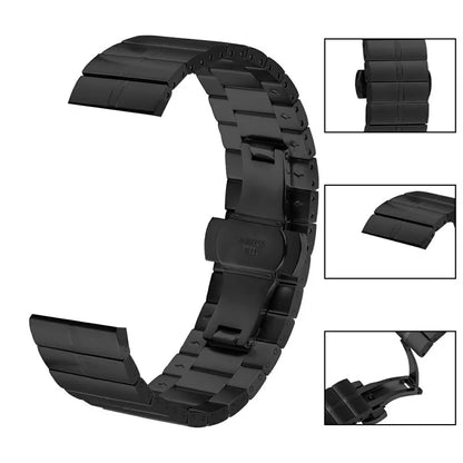 For Huami Amazfit Stratos 3 Watch Band Stainless Steel Strap Replacement with Buckle