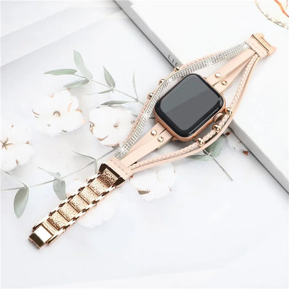 For Apple Watch Series 9 8 7 41mm  /  6 5 4 SE (2022) SE (2023) SE 40mm  /  3 2 1 38mm Watch Strap Braid+Alloy Adjustable Strap