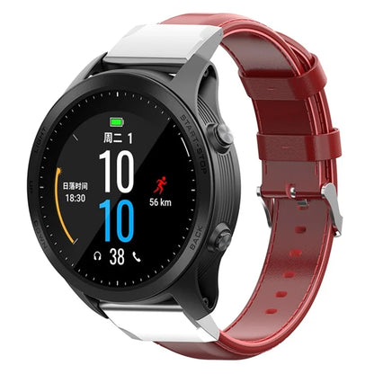 KALEBOL KLB-YLZP-001 For Garmin Fenix 7 / 7 Pro Watch Strap QuickFit 22mm Genuine Cow Leather Band