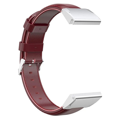 KALEBOL KLB-YLZP-001 For Garmin Fenix 7 / 7 Pro Watch Strap QuickFit 22mm Genuine Cow Leather Band