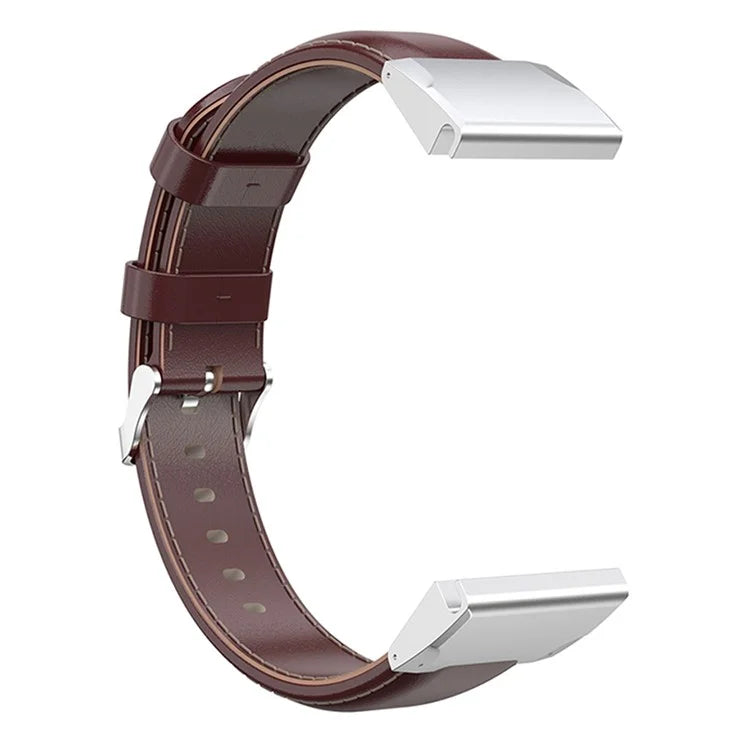 KALEBOL KLB-YLZP-001 For Garmin Fenix 7 / 7 Pro Watch Strap QuickFit 22mm Genuine Cow Leather Band