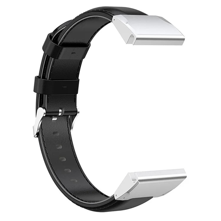 KALEBOL KLB-YLZP-001 For Garmin Fenix 7X  /  7X Pro Strap Replacement QuickFit 26mm Genuine Cow Leather Watchband