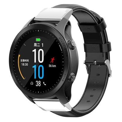 KALEBOL KLB-YLZP-001 For Garmin Fenix 7X  /  7X Pro Strap Replacement QuickFit 26mm Genuine Cow Leather Watchband