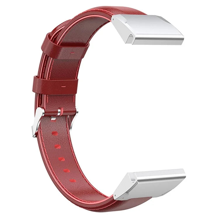 KALEBOL KLB-YLZP-001 For Garmin Fenix 7X  /  7X Pro Strap Replacement QuickFit 26mm Genuine Cow Leather Watchband