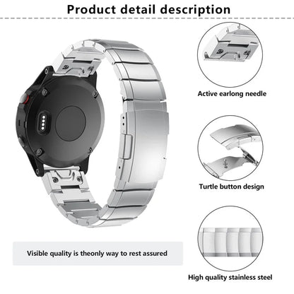KALEBOL KLB-YZBXG-001 For Garmin Fenix 7S / 7S Pro Watch Strap 20mm Stainless Steel Watch Band