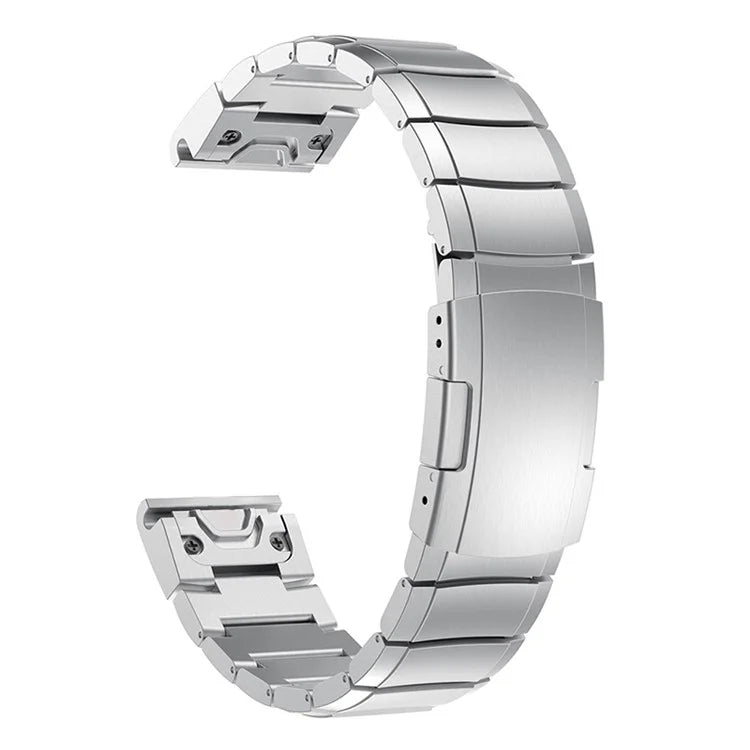 KALEBOL KLB-YZBXG-001 For Garmin Fenix 7 / 7 Pro / QuickFit Stainless Steel Watch Band Replacement Watch Strap