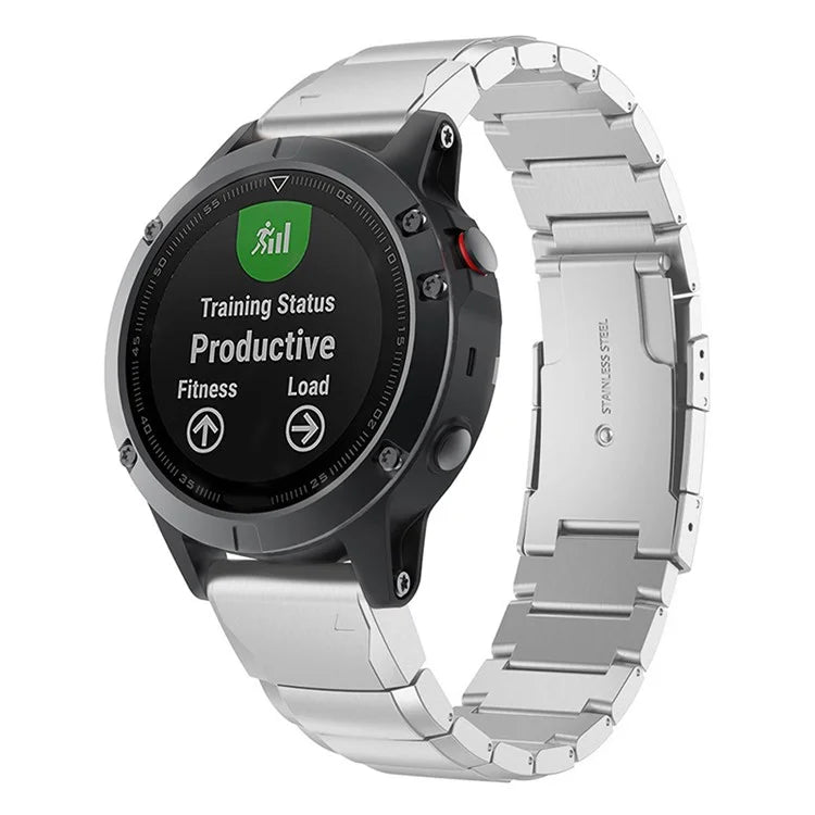 KALEBOL KLB-YZBXG-001 For Garmin Fenix 7X / 7X Pro Metal Watchband 26mm Stainless Steel Watch Strap
