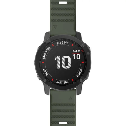 KALEBOL KLB-AWGJ-001 For Garmin Fenix 7X / 7X Pro Silicone Watch Band 26mm Concave Dot Wrist Strap
